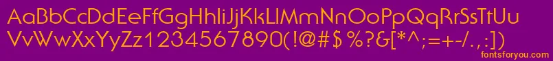 ItcSerifGothicLtRegular Font – Orange Fonts on Purple Background