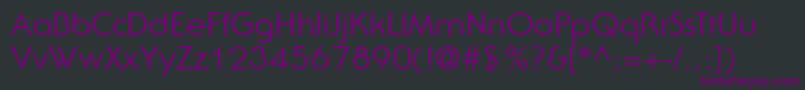 ItcSerifGothicLtRegular Font – Purple Fonts on Black Background