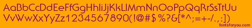 ItcSerifGothicLtRegular Font – Purple Fonts on Orange Background