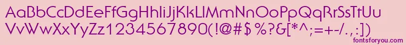 ItcSerifGothicLtRegular Font – Purple Fonts on Pink Background