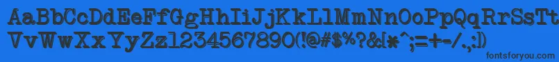 NeobulletinTwo Font – Black Fonts on Blue Background