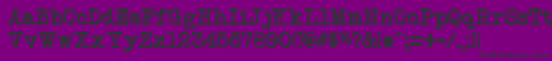 NeobulletinTwo Font – Black Fonts on Purple Background