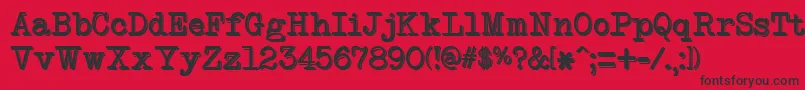 NeobulletinTwo Font – Black Fonts on Red Background