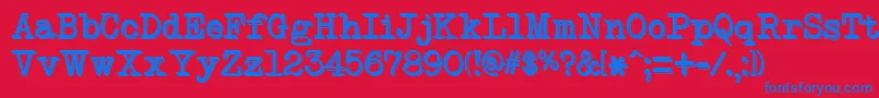 NeobulletinTwo Font – Blue Fonts on Red Background