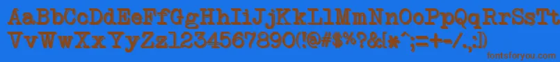 NeobulletinTwo Font – Brown Fonts on Blue Background