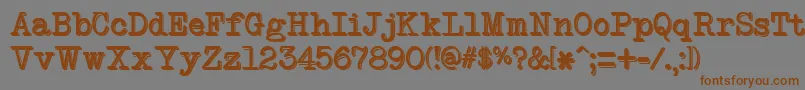 NeobulletinTwo Font – Brown Fonts on Gray Background