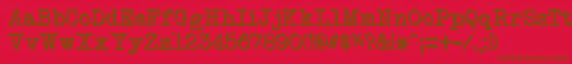 NeobulletinTwo Font – Brown Fonts on Red Background