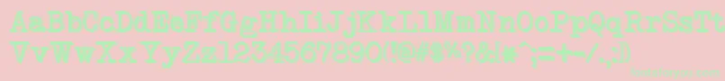 NeobulletinTwo Font – Green Fonts on Pink Background
