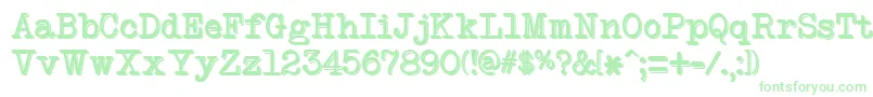 NeobulletinTwo Font – Green Fonts on White Background
