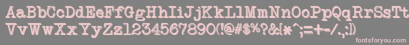 NeobulletinTwo Font – Pink Fonts on Gray Background