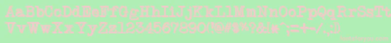 NeobulletinTwo Font – Pink Fonts on Green Background