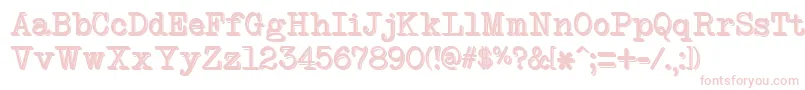 NeobulletinTwo Font – Pink Fonts on White Background