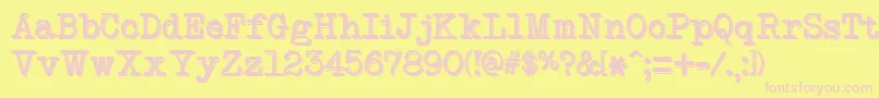 NeobulletinTwo Font – Pink Fonts on Yellow Background