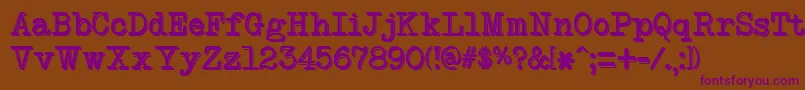 NeobulletinTwo Font – Purple Fonts on Brown Background
