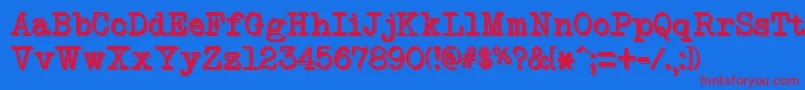 NeobulletinTwo Font – Red Fonts on Blue Background