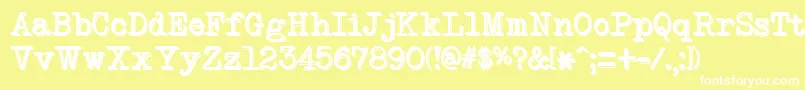 NeobulletinTwo Font – White Fonts on Yellow Background