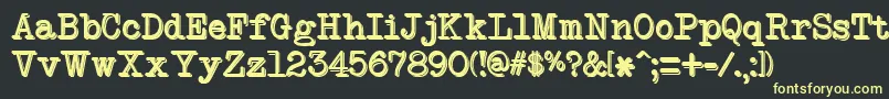 NeobulletinTwo Font – Yellow Fonts on Black Background