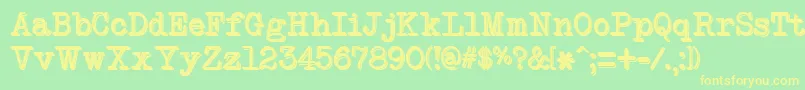 NeobulletinTwo Font – Yellow Fonts on Green Background