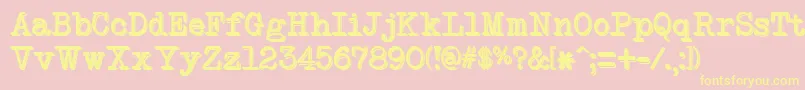 NeobulletinTwo Font – Yellow Fonts on Pink Background