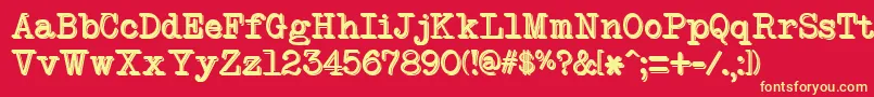 NeobulletinTwo Font – Yellow Fonts on Red Background