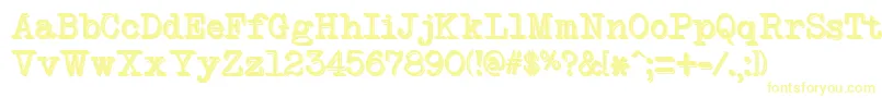 NeobulletinTwo Font – Yellow Fonts on White Background