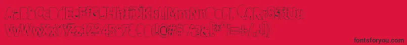 Afterschool-fontti – mustat fontit punaisella taustalla