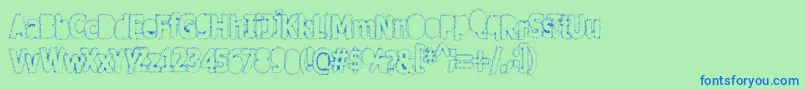 fuente Afterschool – Fuentes Azules Sobre Fondo Verde