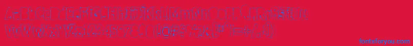 Afterschool Font – Blue Fonts on Red Background