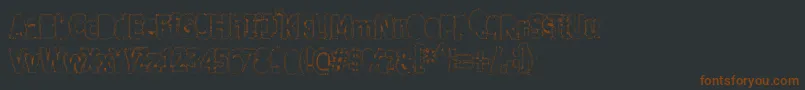 Afterschool Font – Brown Fonts on Black Background