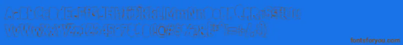 Afterschool Font – Brown Fonts on Blue Background