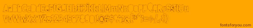 Afterschool Font – Brown Fonts on Orange Background