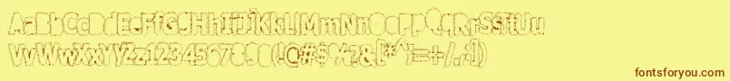 Afterschool Font – Brown Fonts on Yellow Background