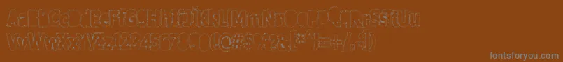 Afterschool Font – Gray Fonts on Brown Background