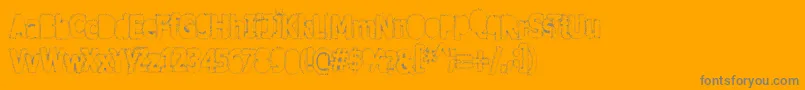 Afterschool Font – Gray Fonts on Orange Background