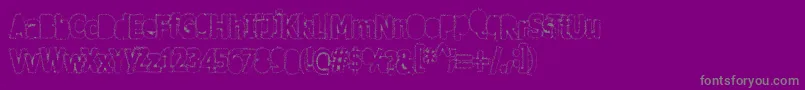 Afterschool Font – Gray Fonts on Purple Background