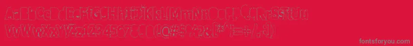 Afterschool Font – Gray Fonts on Red Background