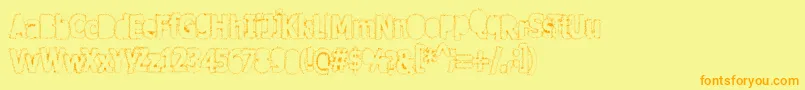 Afterschool Font – Orange Fonts on Yellow Background