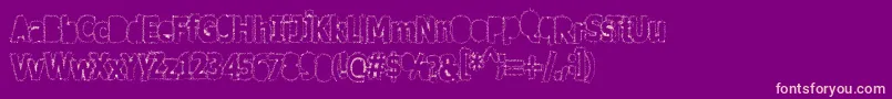 Afterschool Font – Pink Fonts on Purple Background