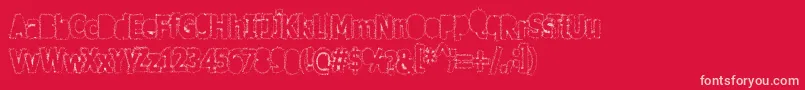 Fonte Afterschool – fontes rosa em um fundo vermelho