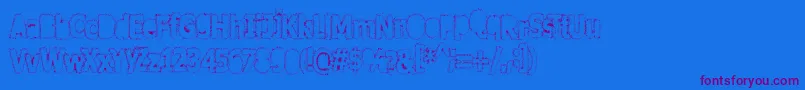 Afterschool Font – Purple Fonts on Blue Background