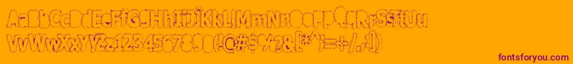 Afterschool Font – Purple Fonts on Orange Background