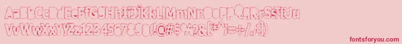 Afterschool Font – Red Fonts on Pink Background
