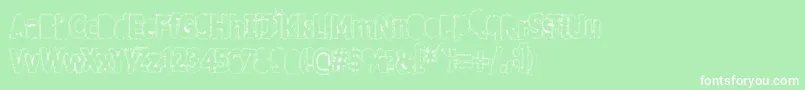 フォントAfterschool – 緑の背景に白い文字