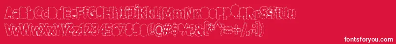 Afterschool Font – White Fonts on Red Background