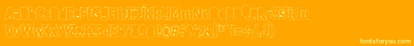 Afterschool Font – Yellow Fonts on Orange Background