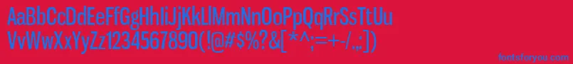 GnuolaneFreeCyrillic Font – Blue Fonts on Red Background