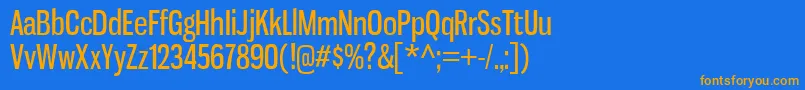 GnuolaneFreeCyrillic Font – Orange Fonts on Blue Background