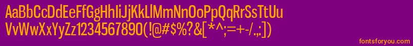 GnuolaneFreeCyrillic Font – Orange Fonts on Purple Background