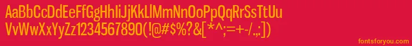 GnuolaneFreeCyrillic Font – Orange Fonts on Red Background