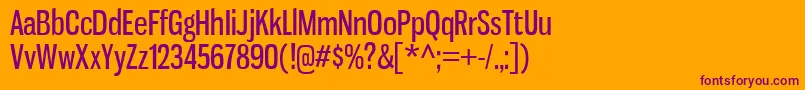 GnuolaneFreeCyrillic Font – Purple Fonts on Orange Background